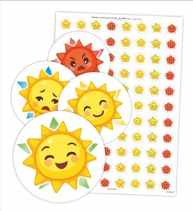 Obrazek Naklejki motywacyjne - Słonka 88szt