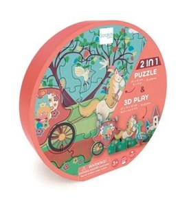 Obrazek Puzzle 2w1 2D i 3D scenografia Księżniczka
