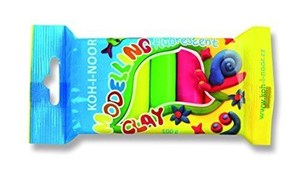 Obrazek Plastelina Koh-I-Noor, 5 kolorów - fluorescencyjna