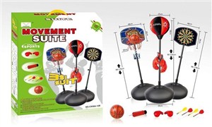 Obrazek Zestaw Sportowy 3w1 Kosz/Lotki/Bokser