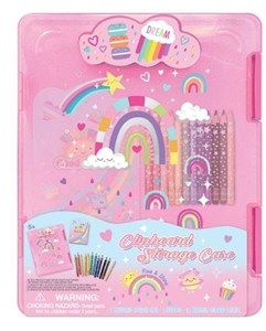 Picture of Teczka z klipsem + kredki Tęcza