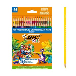 Picture of Kredki drewniane Kids Smooth ECO 36szt BIC