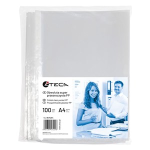 Obrazek Paczka koszulki krystaliczne A4 Herlitz PP 40 mikr. 100 sztuk