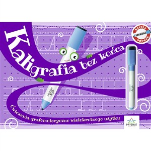 Obrazek Kaligrafia bez końca Ćwiczenia grafomotoryczne wielokrotnego użytku.