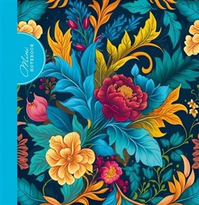 Obrazek Notatnik ozdobny 100x100/48K kratka Flora nieb.