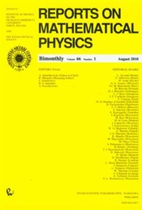 Picture of Reports on Mathematical Physics 66/1