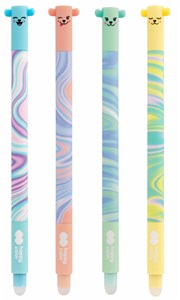 Obrazek Paczka Długopis wymazywalny Pastel Twist Uszaki 0.5mm niebieski Happy Color 12 szt.