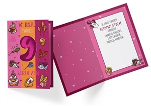 Picture of Karnet PR-333 Urodziny 9 dziewczynka