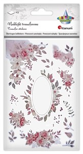 Obrazek Naklejki transferowe Kwiaty różowe 2 plansze