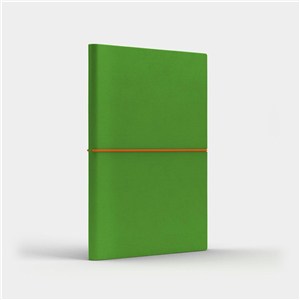 Obrazek Notatnik like U Fun M kropki jasnozielony/pomarańczowy