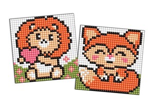 Picture of Diamentowa mozaika na magnesie IDEYKA 9x9 cm kids czerwone Zwierzęta