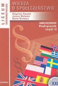Obrazek Wiedza o społeczeństwie Podręcznik Część 2 Liceum ogólnokształcące Zakres rozszerzony