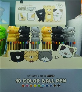 Picture of Długopis 10-kolorowy koty (36szt)