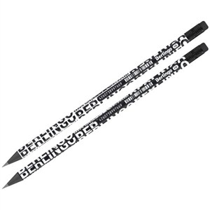 Picture of Ołówek z czarnego drewna HB gumka Monochrome