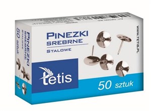 Obrazek PINEZKI SREBRNE STALOWE TETIS