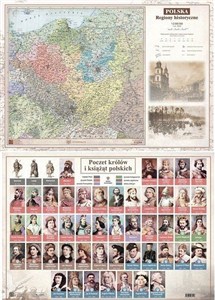 Obrazek Mapa Polski A2 Laminowana Regiony Hist. (10szt)