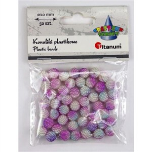 Picture of Koraliki plastikowe 10mm fioletowe ombre 50szt