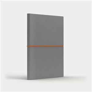 Picture of Notatnik A5 Fun M kropki jasnoszary/pomarańczowy