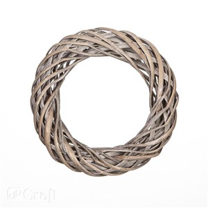 Obrazek Wianek wiklinowy szary 25 cm