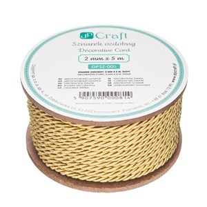 Obrazek Sznurek bawełniany do makramy 2mmx10m beżowy