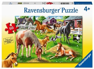 Obrazek Puzzle 60 Szczęśliwe konie