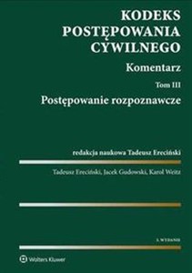 Obrazek Kodeks postępowania cywilnego Tom 3 Postępowanie rozpoznawcze