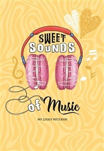 Picture of Notatnik ozdobny 128x165/64K linia Słuchawki