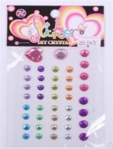 Obrazek Dżety samoprzylepne czerwone 108szt