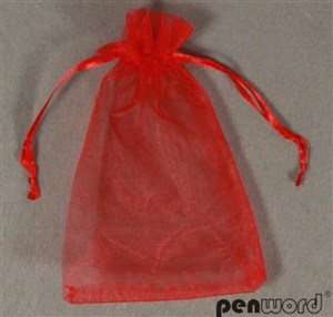 Picture of Woreczki organzowe czerwone 10x15cm