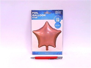 Picture of Balon foliowy Gwiazda matowa różowo-złota 44cm