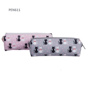 Picture of Piórnik jednokomorowy biały i czarny kotek MIX