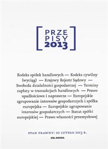 Obrazek Przepisy 2013 Prawo gospodarcze i handlowe
