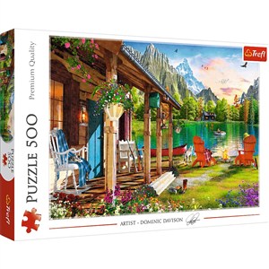 Obrazek Puzzle 500 Domek w górach 37408
