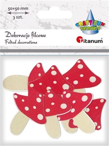 Obrazek Drewniane muchomory 42x50mm 8szt