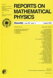 Obrazek Reports on Mathematical Physics 82/1