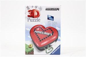 Obrazek Puzzle 3D 54 Serce Minecraft