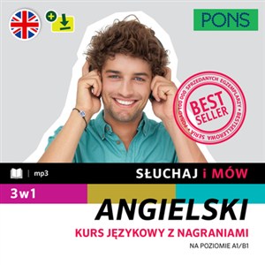Picture of Słuchaj i mów PONS angielski pakiet 3w1 A1/B1 z nagraniami w. 2