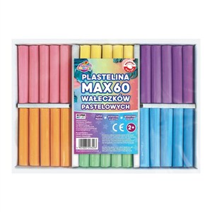 Obrazek Plastelina MAX 60 wałeczków pastel