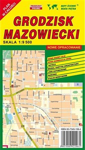 Obrazek Grodzisk Mazowiecki 1:9 500 plan miasta PIĘTKA