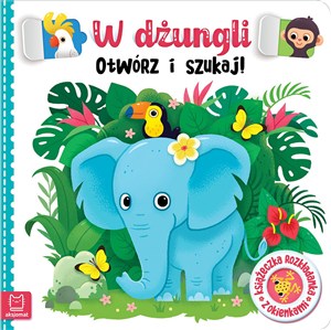 Obrazek W dżungli. Otwórz i szukaj! Książeczka rozkładanka z okienkami