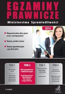 Obrazek Egzaminy Prawnicze Ministerstwa Sprawiedliwości Tom 2 Akta gospodarcze i administracyjne