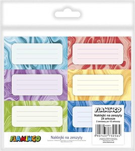 Obrazek Naklejki na zeszyt 35x73mm 144 sztuki