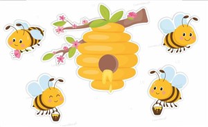 Obrazek Dekoracje wiosna - Ul i pszczoły