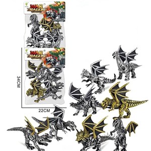 Picture of Dinozauro-smoki srebrne i złote 8szt