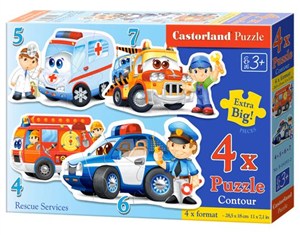Obrazek 4x1 Puzzle Konturowe Rescue Services