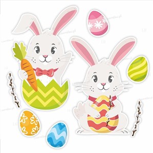 Picture of Dekoracja Wielkanoc - Zajączki