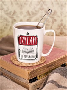 Obrazek Kubek ceramiczny biały Czytam - nie przeszkadzać!