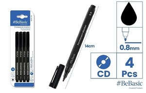 Obrazek Marker permanentny 4szt czarny