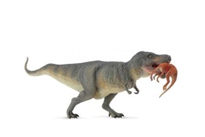 Obrazek Dinozaur tyrannosaurus rex z ofiarą