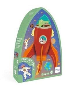 Obrazek Puzzle 60 Puzzle konturowe Rakieta i kosmos